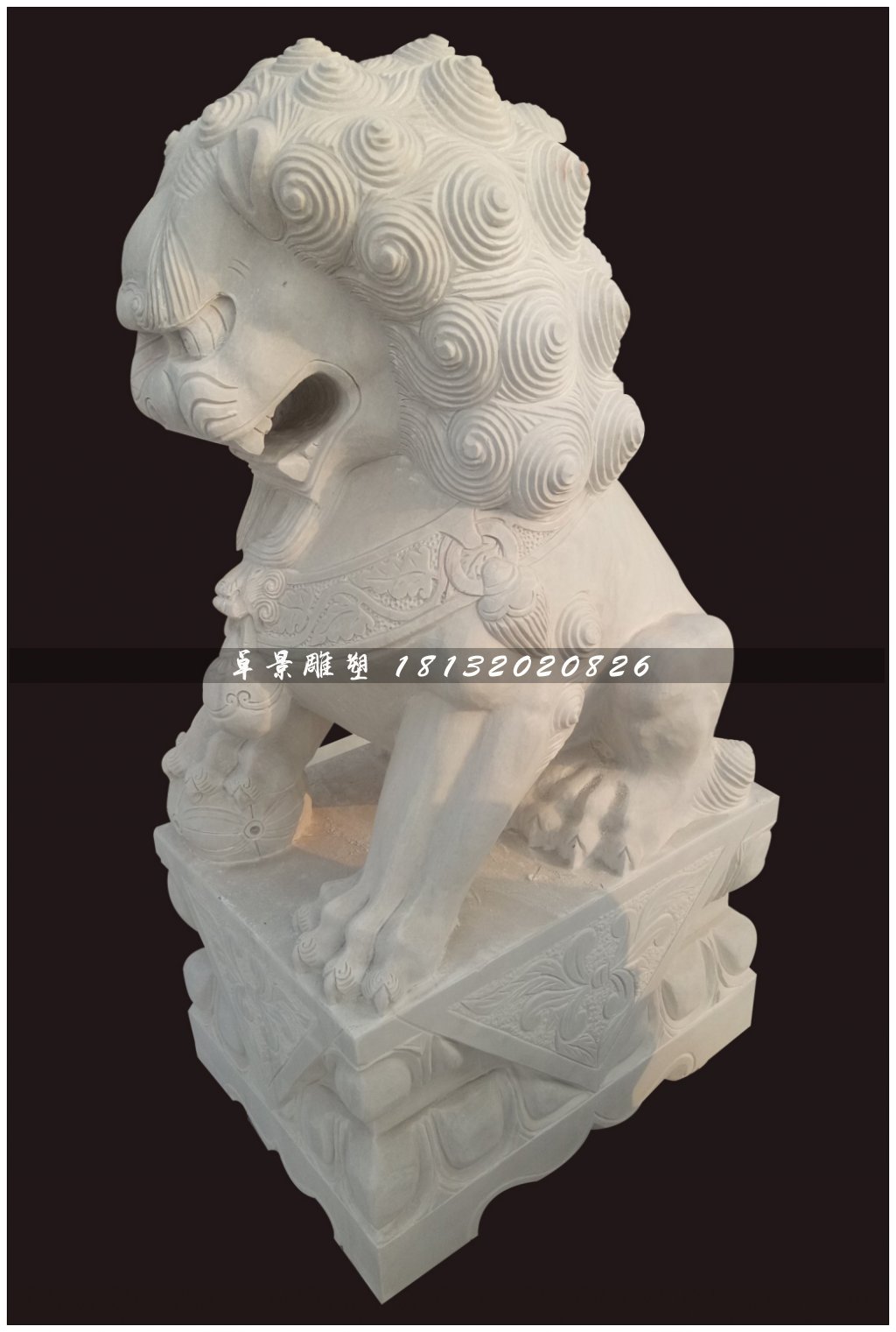 北京狮石雕，汉白玉北京狮石雕 (3)