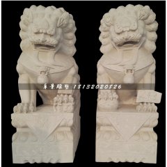 大理石狮子，北京狮石雕