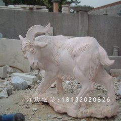 石雕山羊雕塑，公园动物石雕