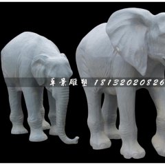 大象雕塑，仿真玻璃钢雕塑