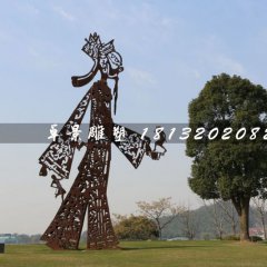 皮影雕塑，公园不锈钢皮影雕塑