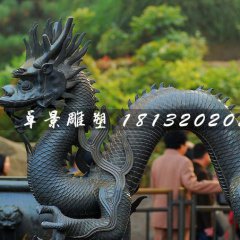 青铜龙雕塑，广场神兽铜雕