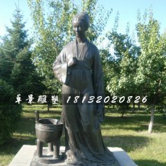 李清照铜雕，古代人物铜雕