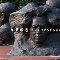 毛主席头像浮雕，伟人铜浮雕