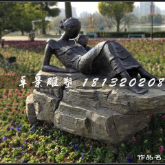 母与子铜雕，公园人物铜雕