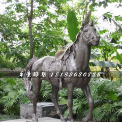 坐骑铜雕，公园铜马雕塑