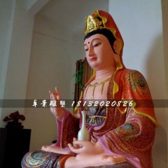 观世音菩萨雕塑，玻璃钢佛像