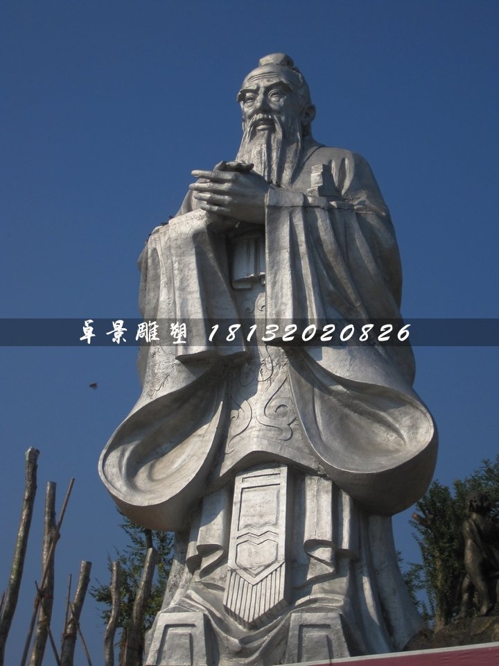 不锈钢孔子雕塑，广场名人雕塑