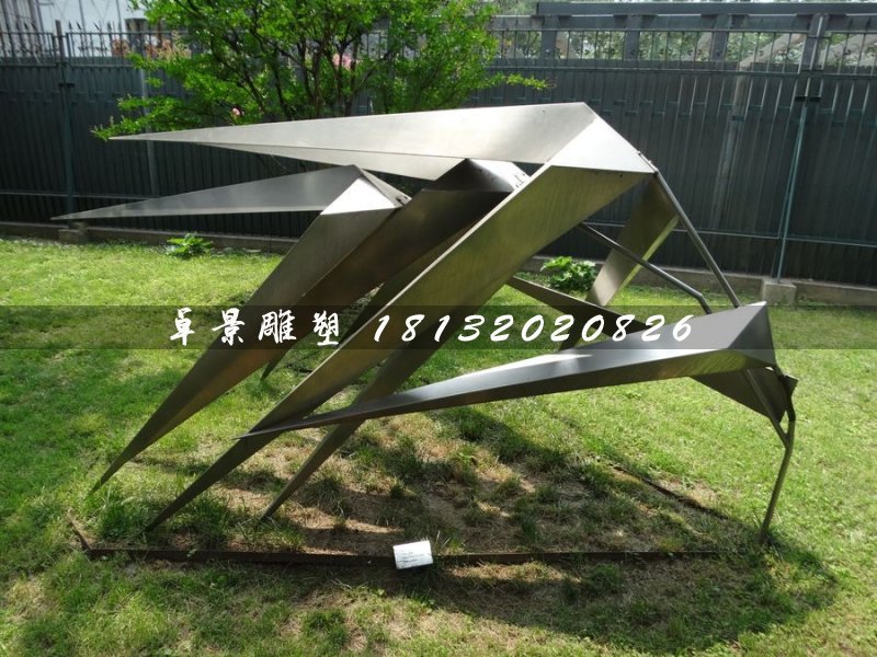 不锈钢风竹雕塑，公园景观雕塑