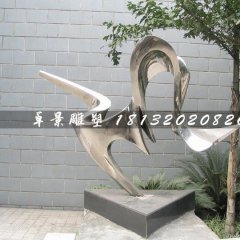 不锈钢抽象雕塑，庭院摆件