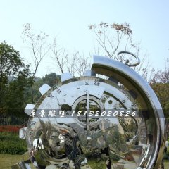 不锈钢齿轮雕塑，公园景观雕塑