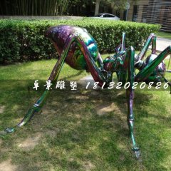 不锈钢蜘蛛雕塑，公园动物雕塑