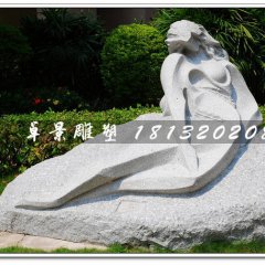 抽象女人石雕，公园景观雕塑