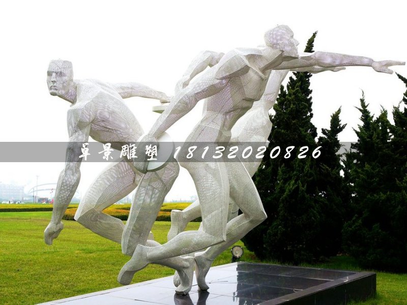 掷铁饼雕塑，不锈钢运动员雕塑