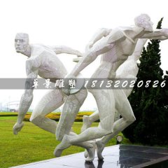 掷铁饼雕塑，不锈钢运动员雕塑