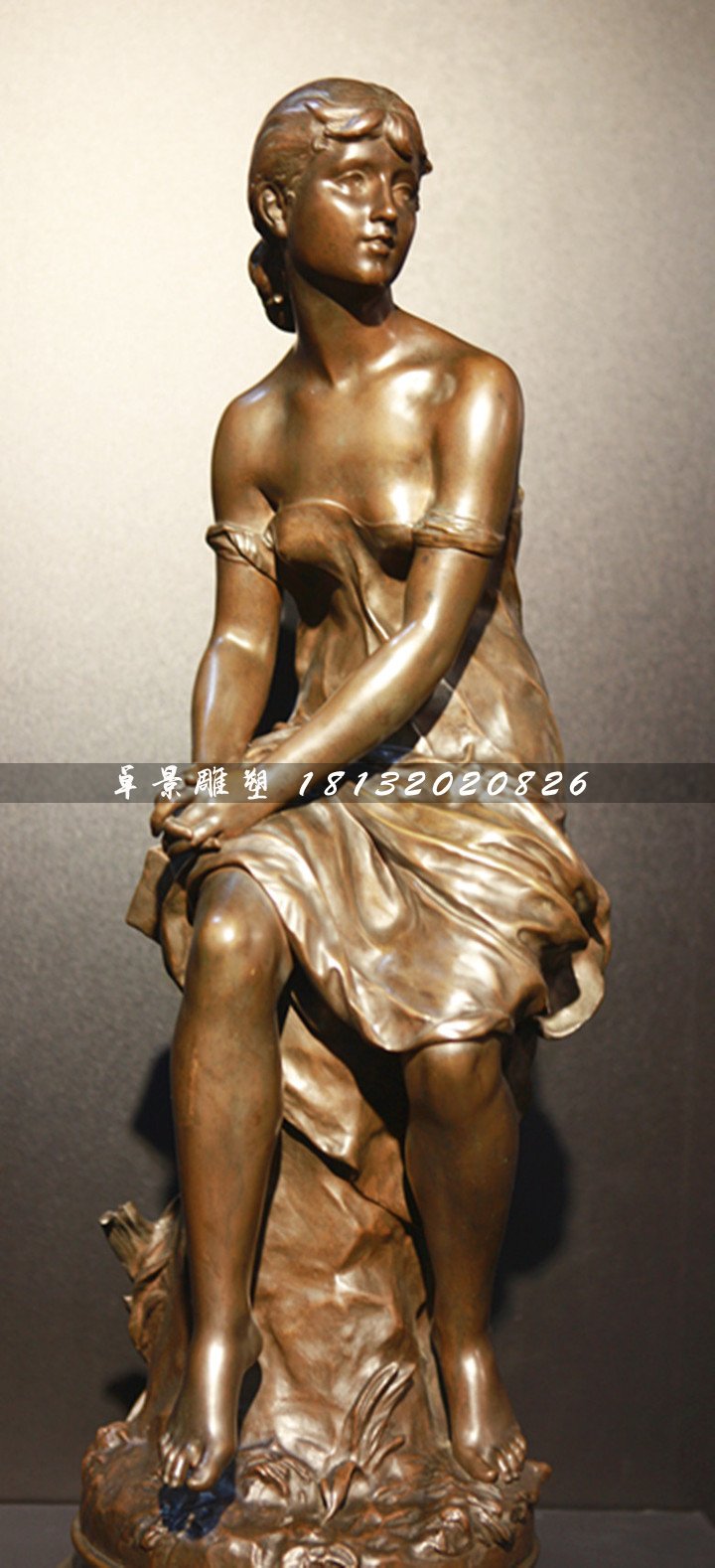 西方美女铜雕，公园人物铜雕 (3)