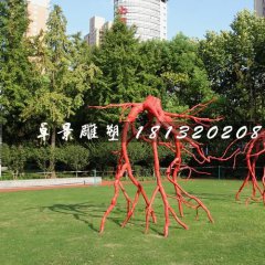 树根雕塑，公园玻璃钢景观雕塑