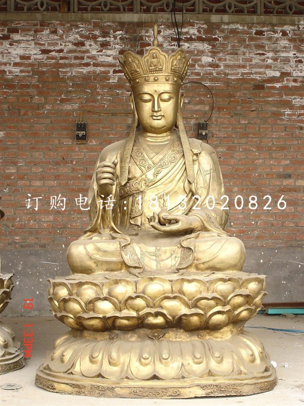黄铜佛像雕塑，地藏王铜雕 (1)