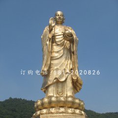 地藏王菩萨铜雕，大型立式铜佛像