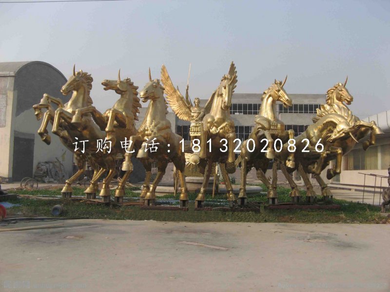 阿波罗战车铜雕，景观铜雕