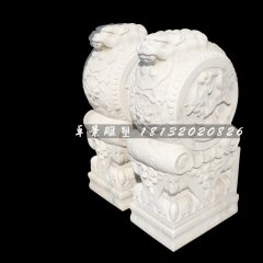 抱鼓石雕塑，门墩石雕