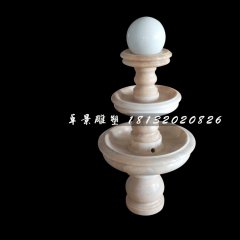 风水球石雕，晚霞红景观雕塑