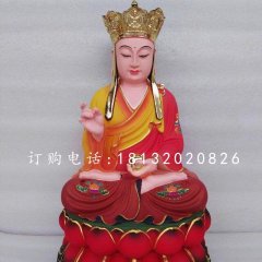 彩绘地藏王菩萨玻璃钢佛像雕塑