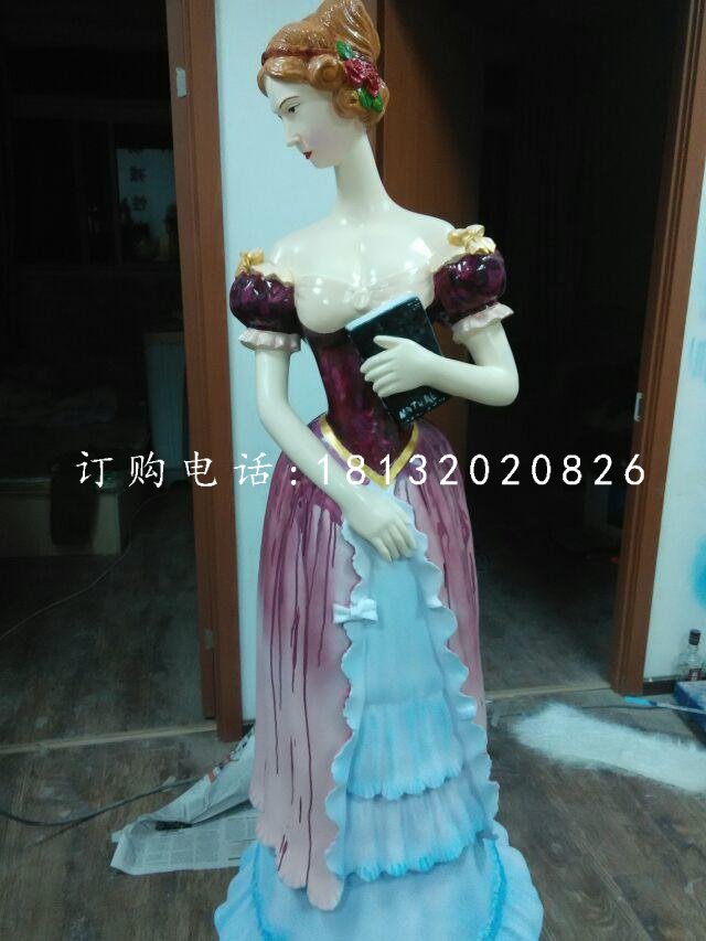 外国女人雕塑玻璃钢人物雕塑 (4)