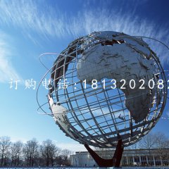 不锈钢地球雕塑大型企业雕塑