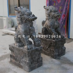 墨玉麒麟石雕，神兽石雕