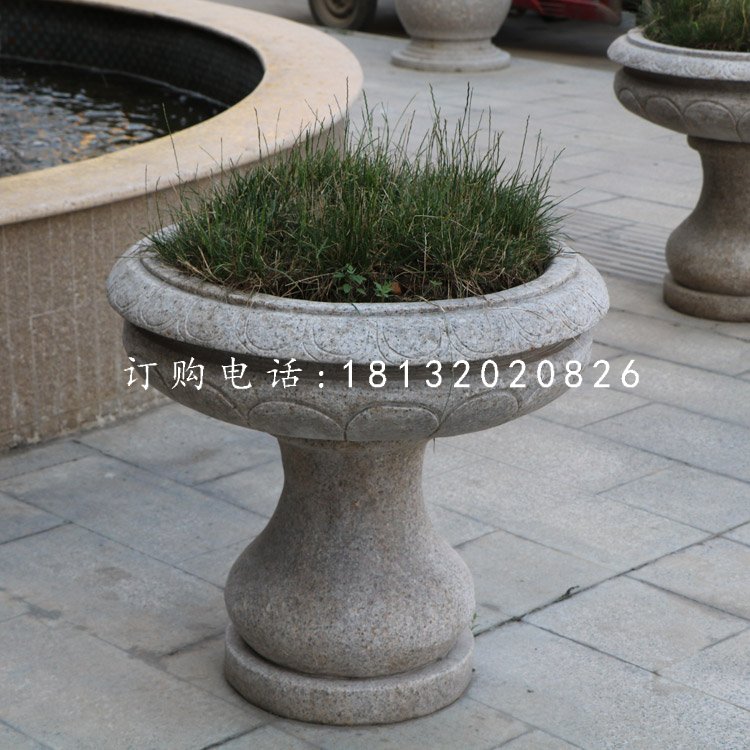 大理石花盆，公园石花盆