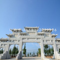 大型石牌坊，道路牌坊石雕