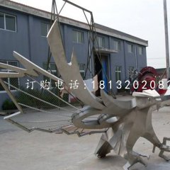 雄鹰展翅雕塑，不锈钢抽象老鹰