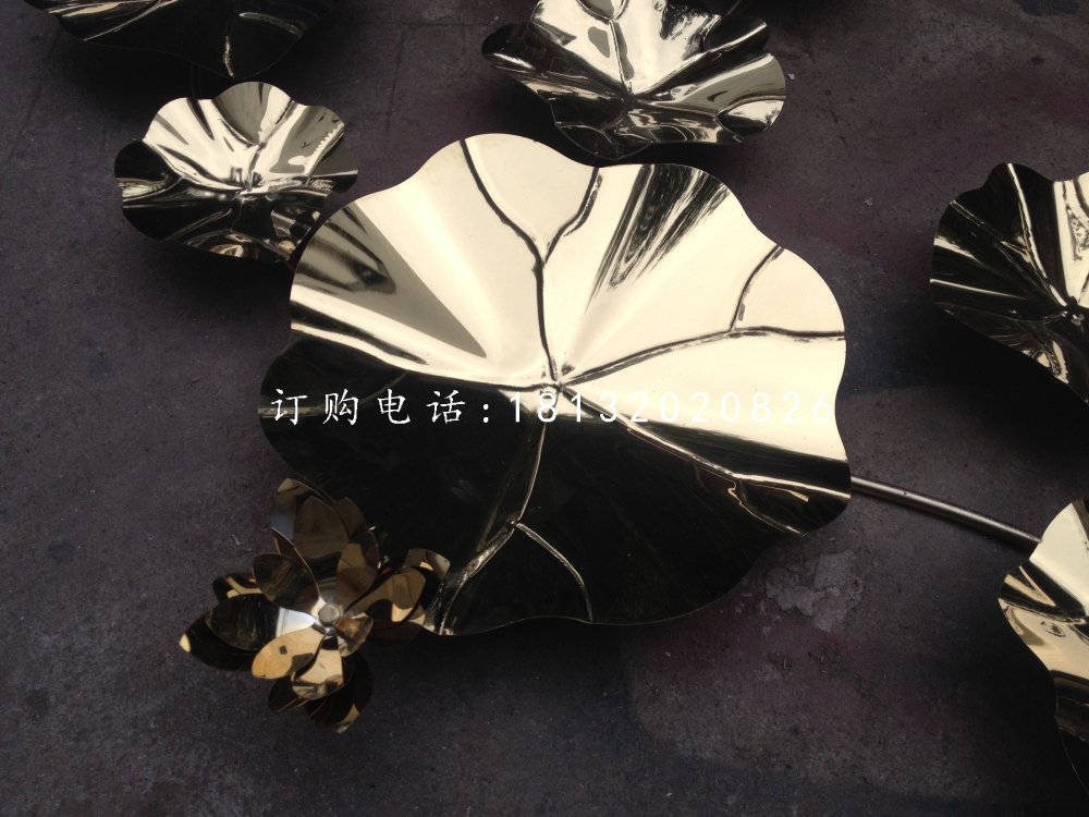 不锈钢荷叶，公园不锈钢雕塑