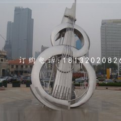 不锈钢吉他雕塑，广场不锈钢雕塑