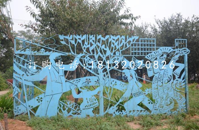 不锈钢剪纸雕塑，公园不锈钢浮雕
