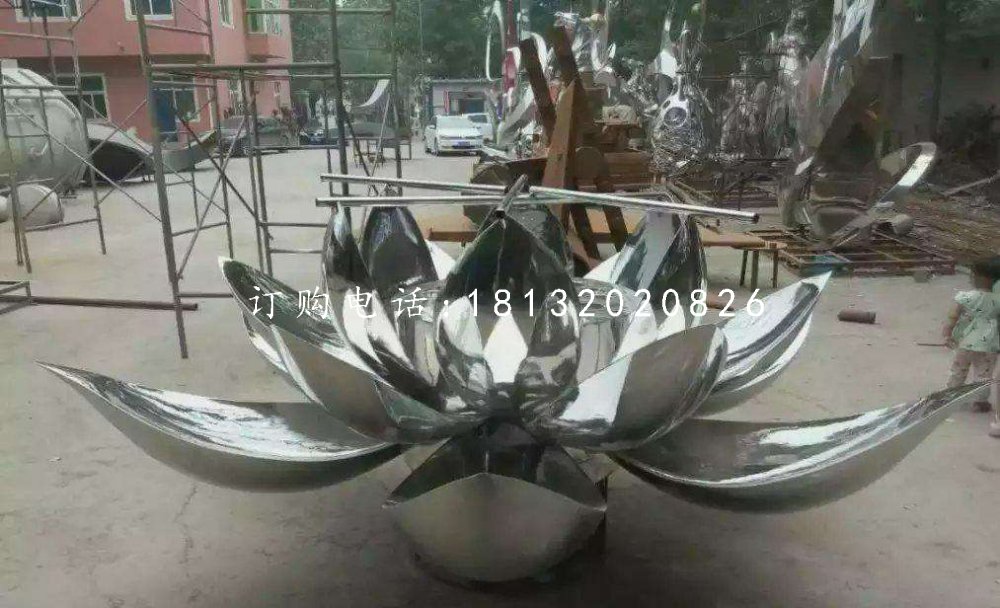 不锈钢莲花，广场不锈钢雕塑 (2)