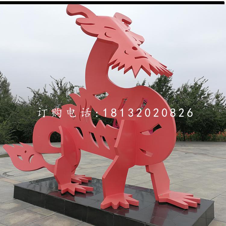 不锈钢十二生肖，抽象动物雕塑 (3)