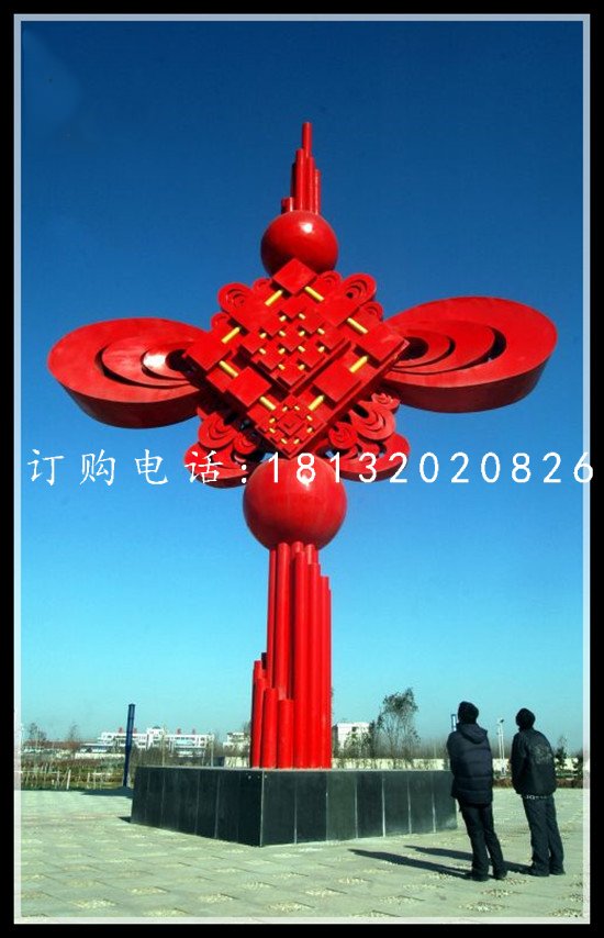 不锈钢中国结，广场景观雕塑