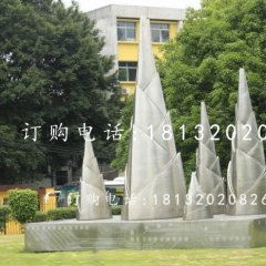不锈钢竹笋雕塑，公园植物雕塑