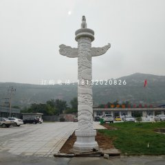 龙柱石雕，汉白玉华表石雕