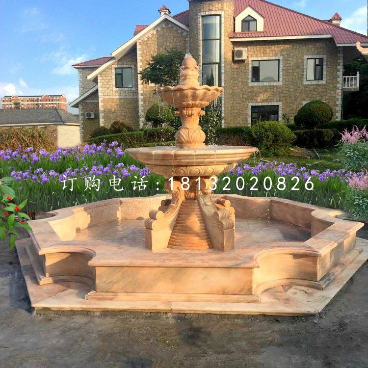 欧式喷泉石雕，别墅石喷泉