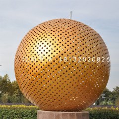 不锈钢球，镂空球雕塑
