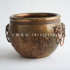 水缸雕塑，仿古铜水缸