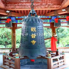 寺庙铜钟，青铜钟雕塑