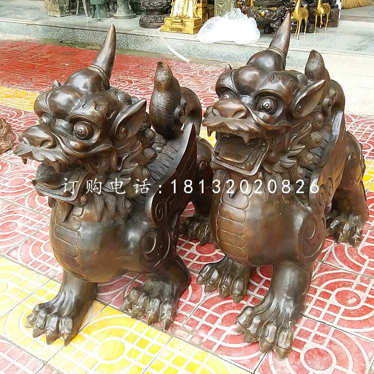 独角兽铜雕，法院神兽铜雕