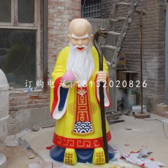 南极仙翁雕塑，玻璃钢老寿星