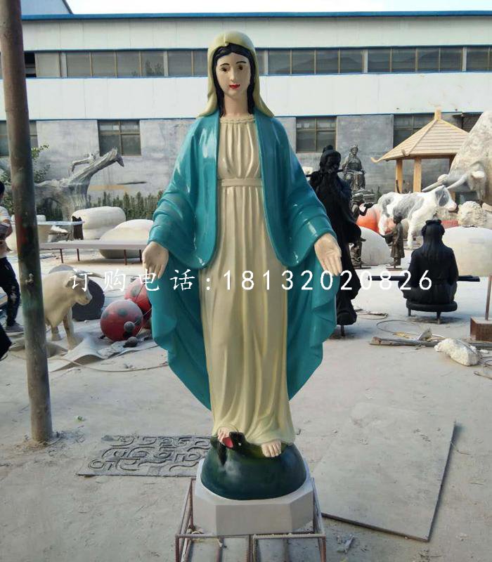圣母雕塑，玻璃钢教堂人物