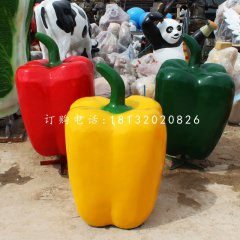 柿子椒雕塑，玻璃钢蔬菜雕塑