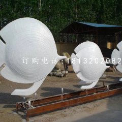 抽象鱼雕塑广场玻璃钢动物雕塑